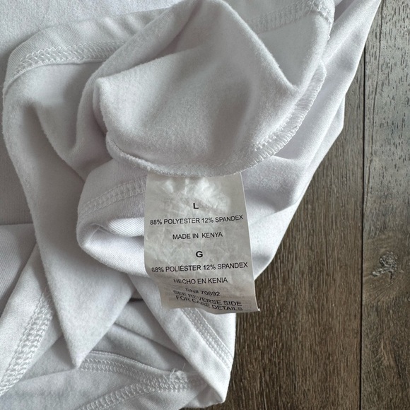 Apana White high neck shirt.  Women’s size large. Great layering piece. - Picture 4 of 9